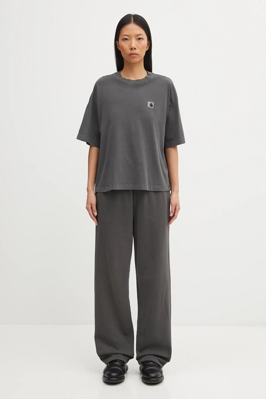 Pamučna majica Carhartt WIP W' S/S Nelson T-Shirt I033051.89GD siva