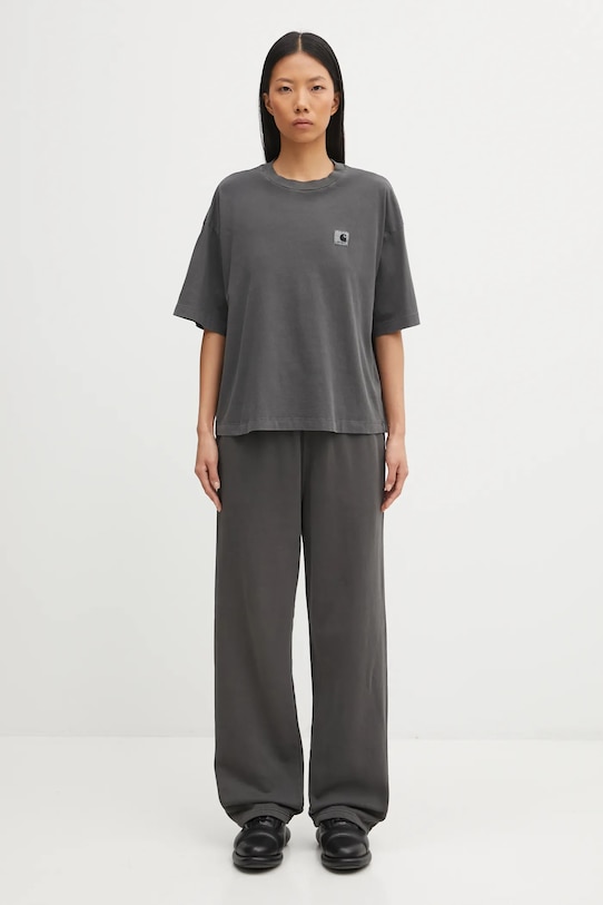Pamučna majica Carhartt WIP W' S/S Nelson T-Shirt I033051.89GD siva
