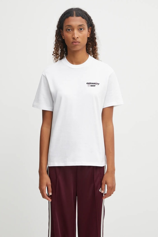 Clothing Carhartt WIP cotton t-shirt W'' S/S Wiptopia T-Shirt I035496.02XX white