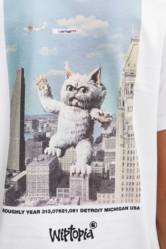 Carhartt WIP cotton t-shirt W'' S/S Wiptopia T-Shirt I035496.02XX white
