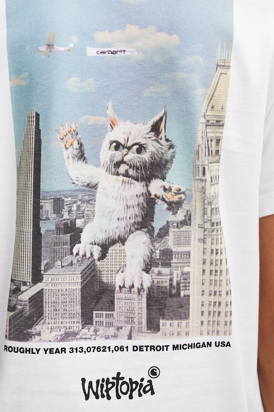 Carhartt WIP cotton t-shirt W'' S/S Wiptopia T-Shirt I035496.02XX white