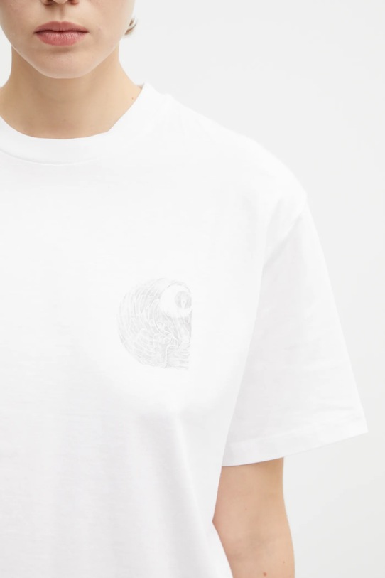 Carhartt WIP t-shirt bawełniany W' S/S Okniceok T-Shirt biały I035507.02XX