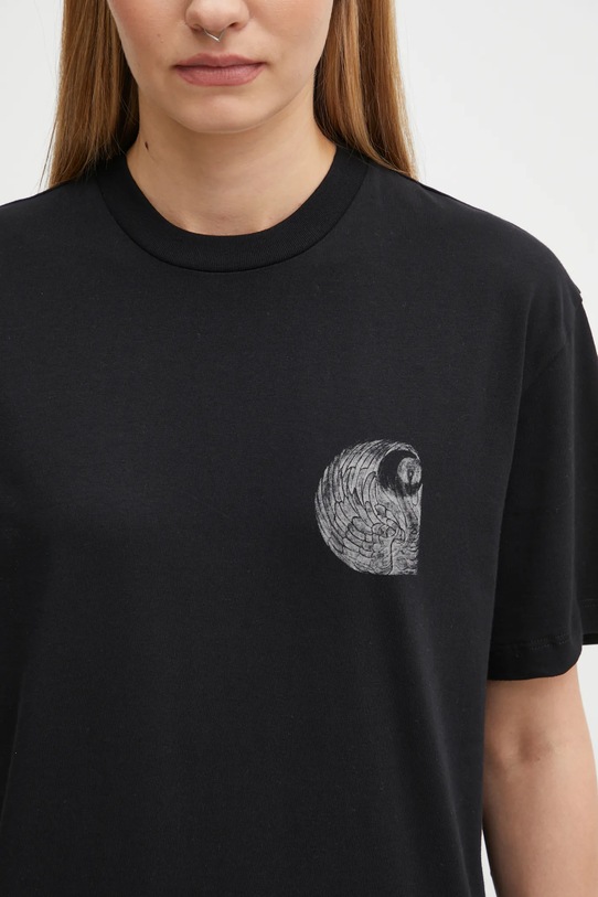 Carhartt WIP t-shirt bawełniany W' S/S Okniceok T-Shirt czarny I035507.89XX