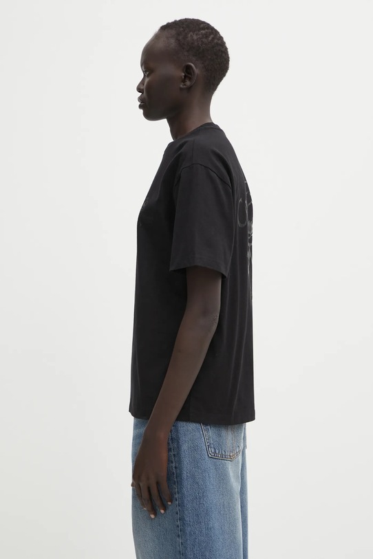 Carhartt WIP tricou din bumbac W' S/S Flourish T-Shirt I035542.89XX negru AW25