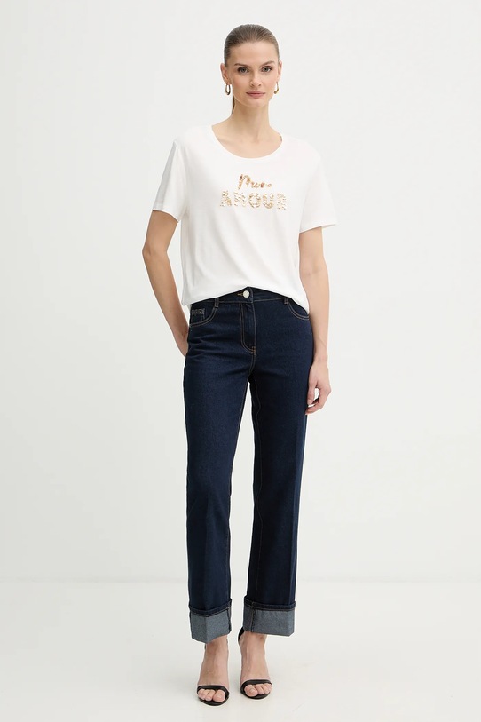 Morgan t-shirt DPEAK beżowy SS26