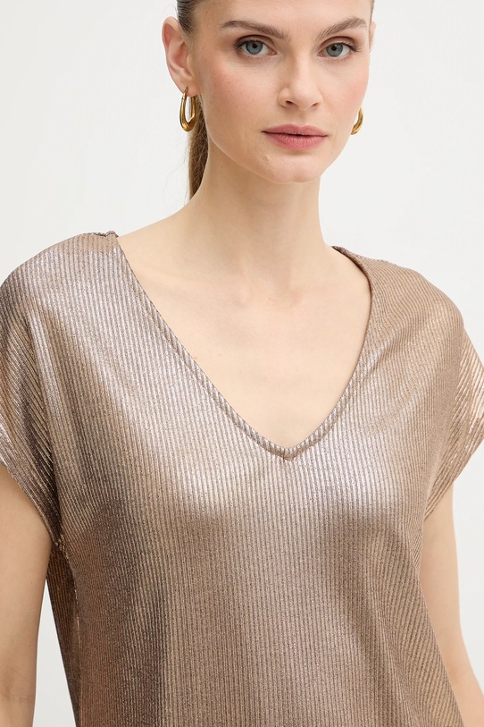 Morgan t-shirt złoty DWHITE