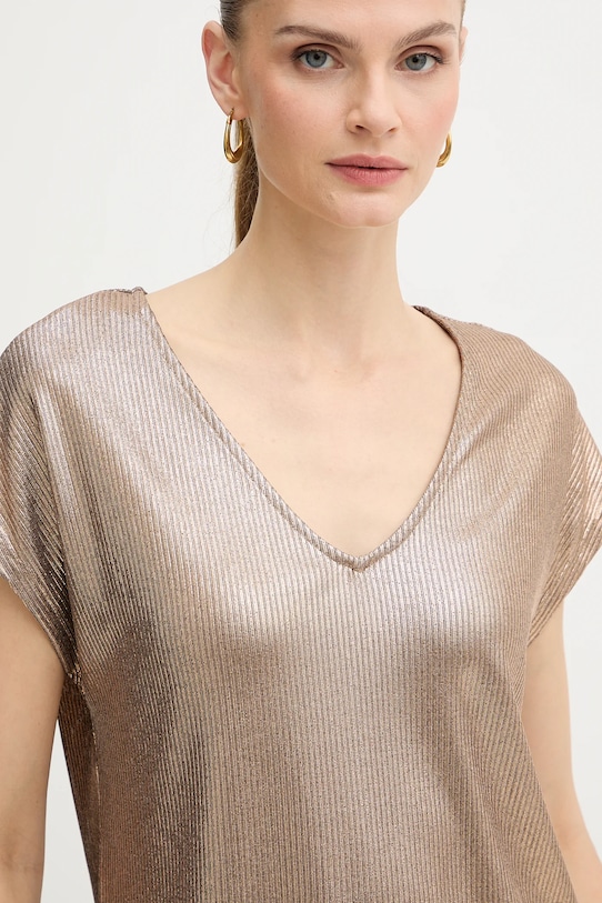 Morgan t-shirt złoty DWHITE