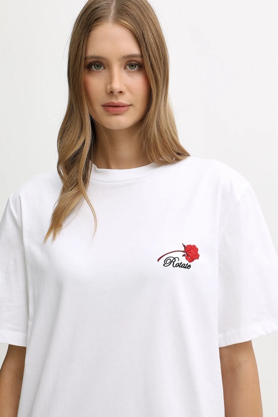 Rotate t-shirt bawełniany biały 114722400