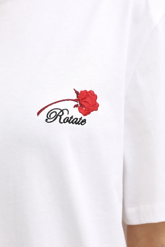 Rotate t-shirt bawełniany 114722400 biały
