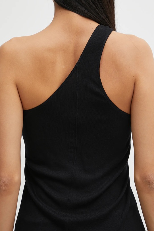 Rick Owens Lilies top One Shoulder Tank czarny LI02E3105.RV