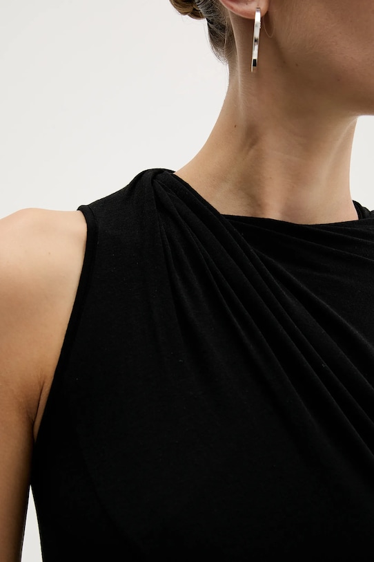 Rick Owens Lilies bluzka z domieszką kaszmiru Luna LI02E3109.JBWS czarny