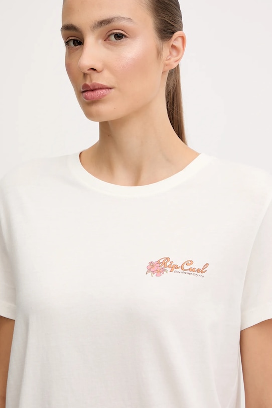 Rip Curl t-shirt bawełniany WAIKIKI beżowy 0JAWTE