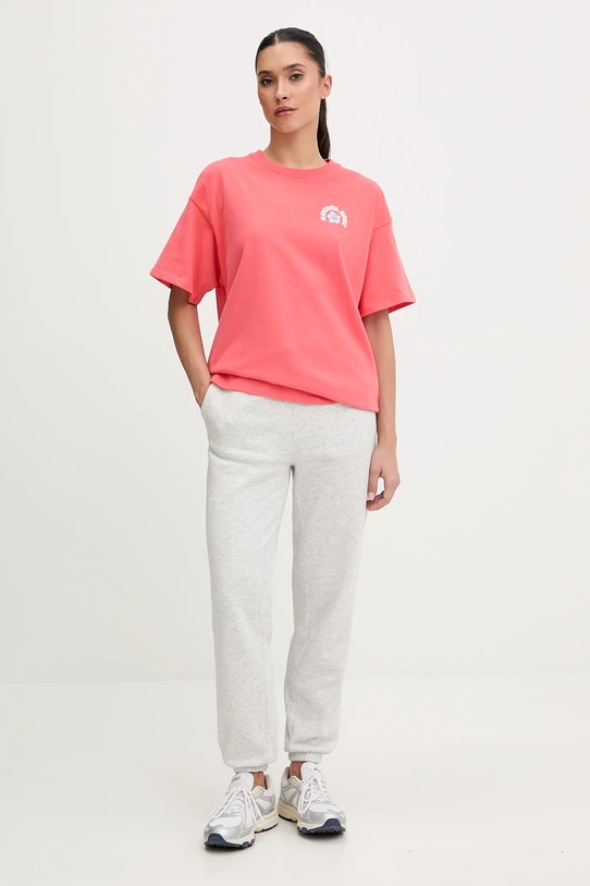 Rip Curl t-shirt bawełniany LUXE SURF 0L1WTE różowy AW25