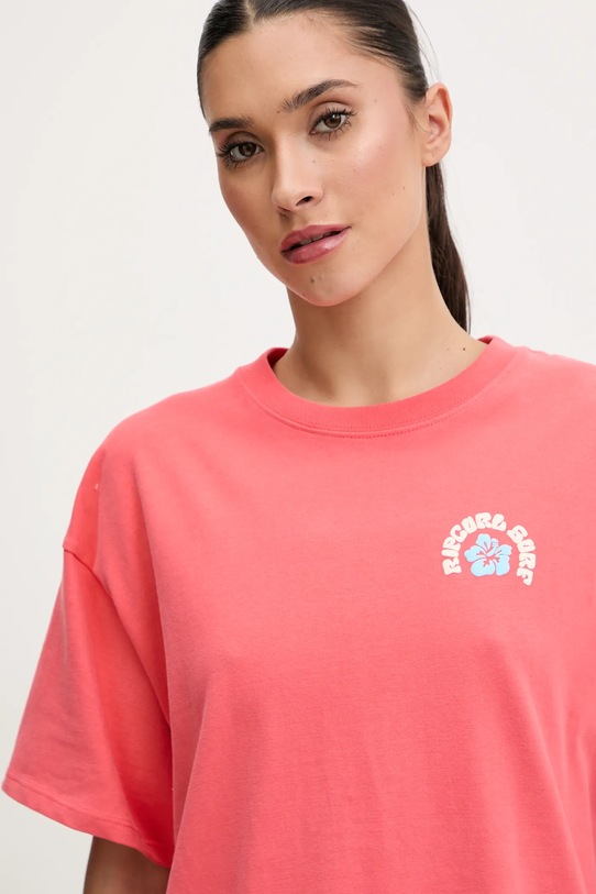 Rip Curl t-shirt bawełniany LUXE SURF różowy 0L1WTE