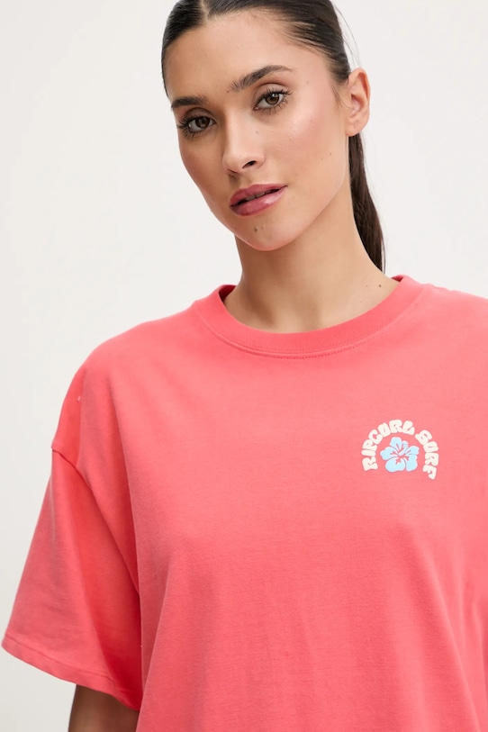Rip Curl t-shirt bawełniany LUXE SURF różowy 0L1WTE
