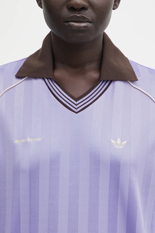 adidas Originals x Wales Bonner t-shirt Ftbl Tee fioletowy KD0377