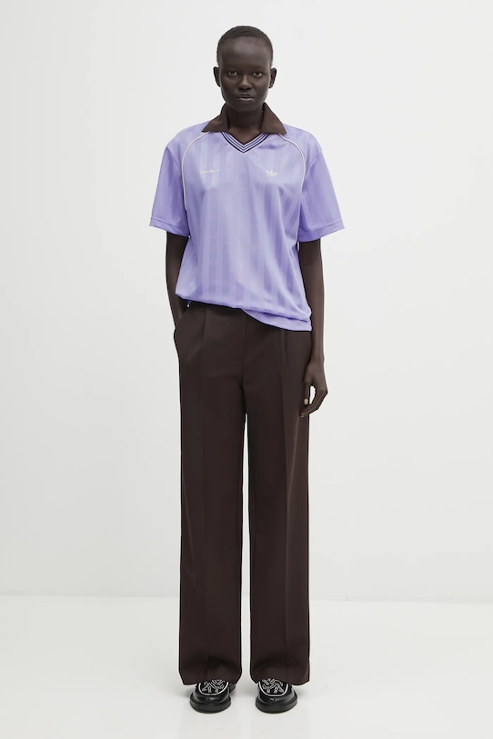 adidas Originals x Wales Bonner t-shirt Ftbl Tee KD0377 fioletowy