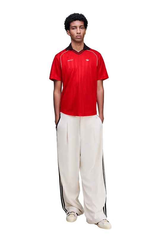 Tričko adidas Originals x Wales Bonner Ftbl Tee KG3626 červená AW25
