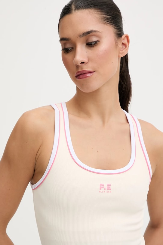 P.E Nation top Nexus beżowy 253W004