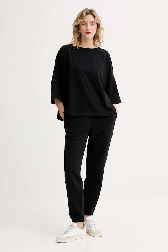 Хлопковая футболка MUUV. MUUV. x Answear LONGSLEEV.OVERSIZE.OKAI чёрный AW25