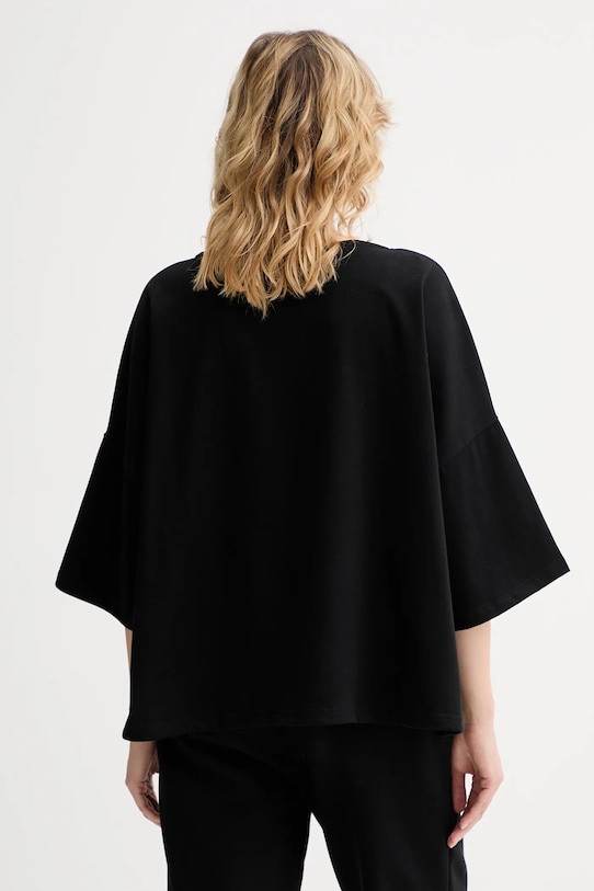 Одежда Хлопковая футболка MUUV. MUUV. x Answear LONGSLEEV.OVERSIZE.OKAI чёрный