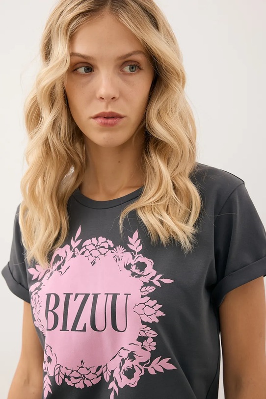Μπλουζάκι Bizuu IOLA IOLA.GRAFITOWY γκρί AW25