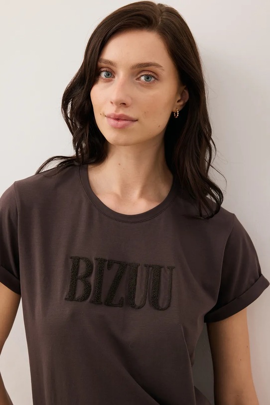Дрехи Тениска Bizuu NIKKO NIKKO.BRAZOWY кафяв