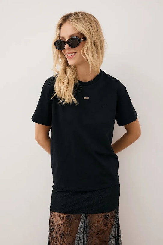 Odzież Bizuu t-shirt TISHAL TISHAL.CZARNY czarny