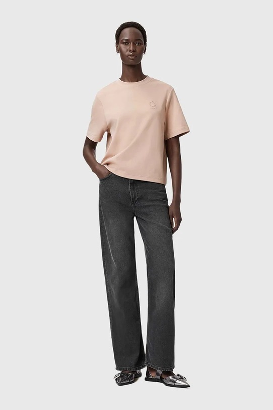 Îmbrăcăminte AllSaints tricou din bumbac W220JC bej