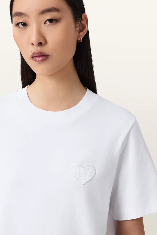 AllSaints t-shirt damski bawełniany biały W205JC