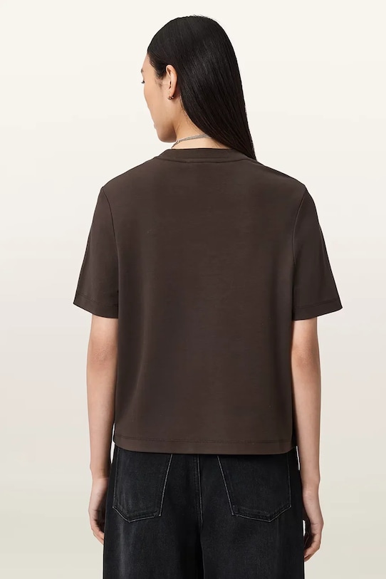 AllSaints t-shirt bawełniany W205JC brązowy SS26