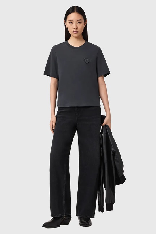 Odzież AllSaints t-shirt damski bawełniany W205JC niebieski