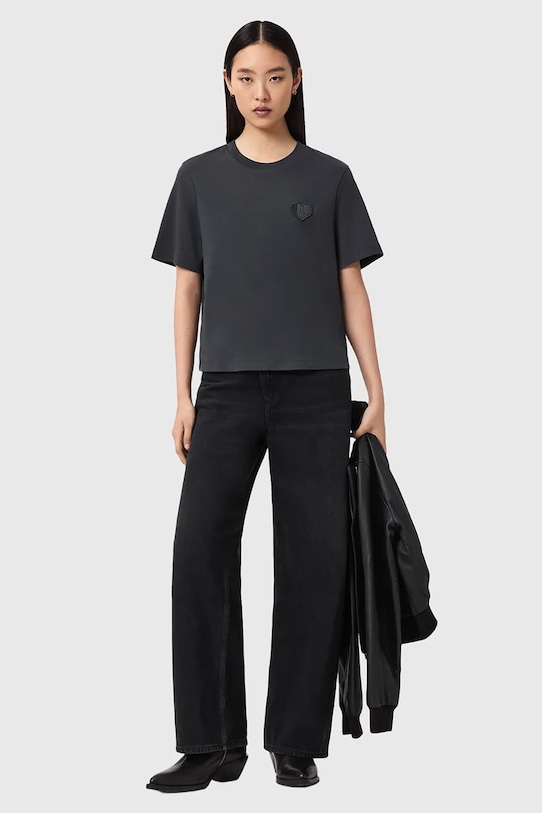 Odzież AllSaints t-shirt damski bawełniany W205JC niebieski