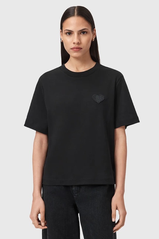 Бавовняна футболка AllSaints бавовна чорний W205JC