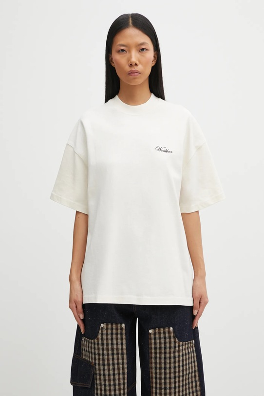 Бавовняна футболка WRSTBHVR Clayton бавовна бежевий U1025TT.3054