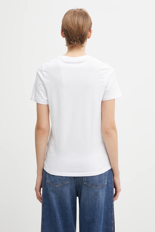 Одежда Хлопковая футболка Maison Kitsuné Party Fox Regular PW00120KJ7026 белый