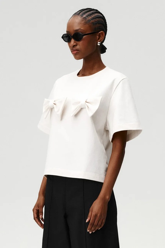 Undress Code t-shirt z elastanem biały 1255UC