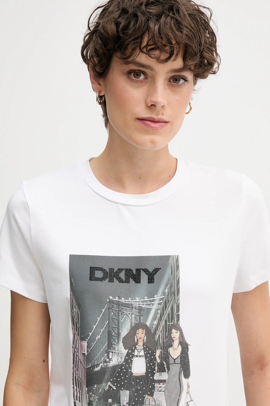 Dkny t-shirt KNIT TOPS biały P5MOHWNA