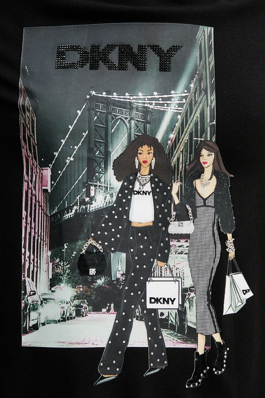 Dkny t-shirt KNIT TOPS P5MOHWNA czarny