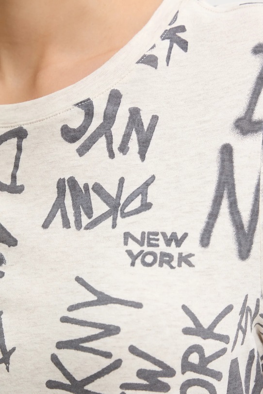 Dkny t-shirt bawełniany TOMPKINS TEES DP5T1330 beżowy