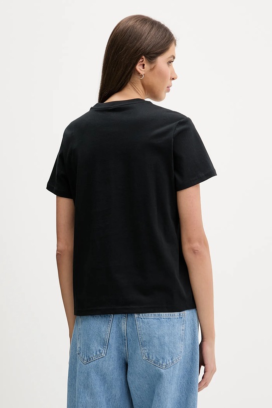 Odzież Converse t-shirt bawełniany CVW5T845 czarny