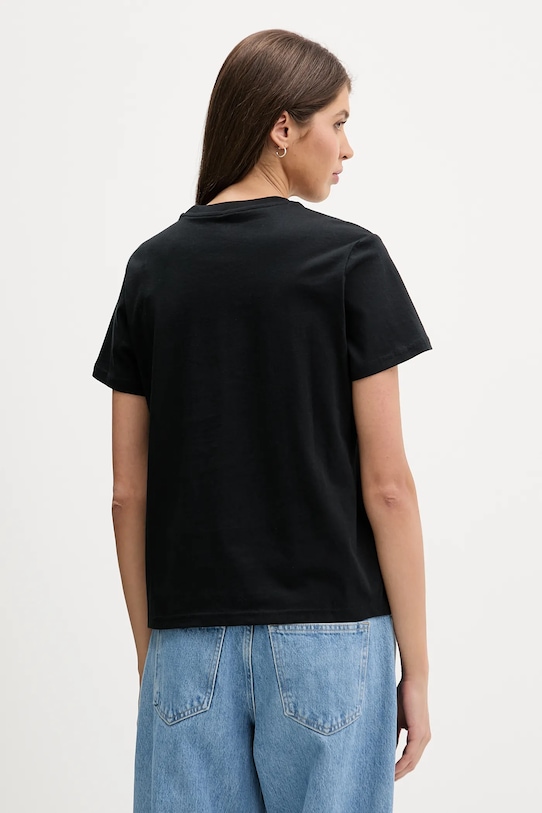 Odzież Converse t-shirt bawełniany CVW5T845 czarny