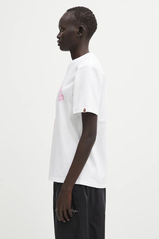 A Bathing Ape t-shirt bawełniany Palm Tree Camo 001TEL302025L biały AW25