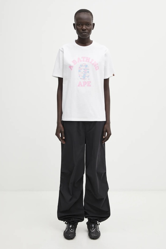 A Bathing Ape t-shirt bawełniany Palm Tree Camo 001TEL302025L biały