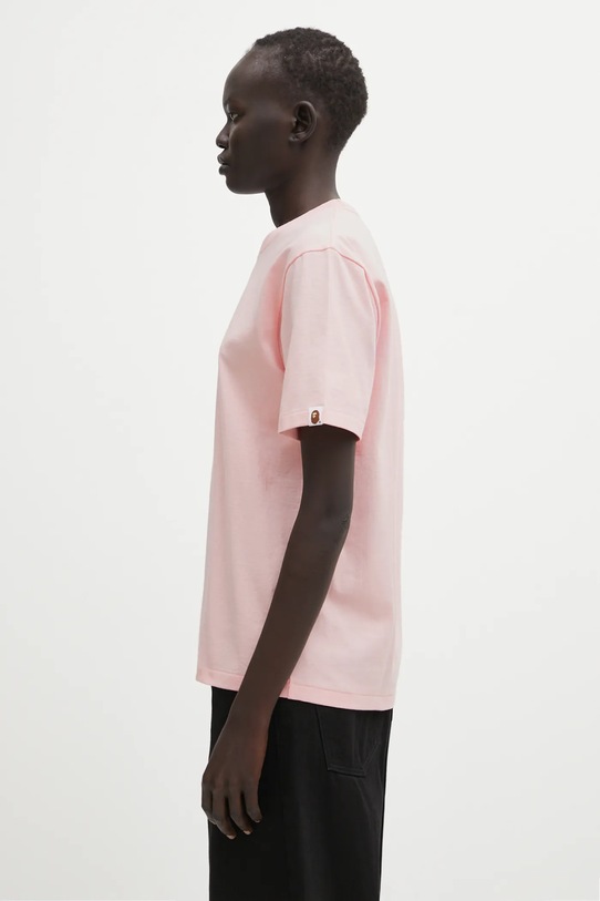 Βαμβακερό μπλουζάκι A Bathing Ape Ice Cream 001TEL302043L ροζ AW25