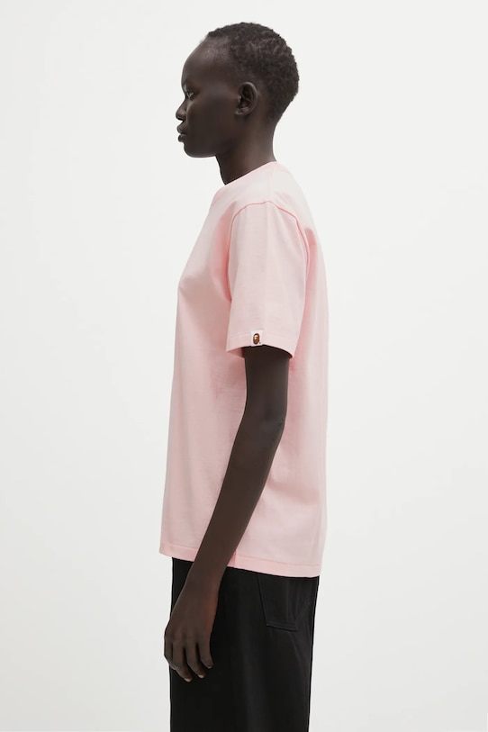 Βαμβακερό μπλουζάκι A Bathing Ape Ice Cream 001TEL302043L ροζ AW25