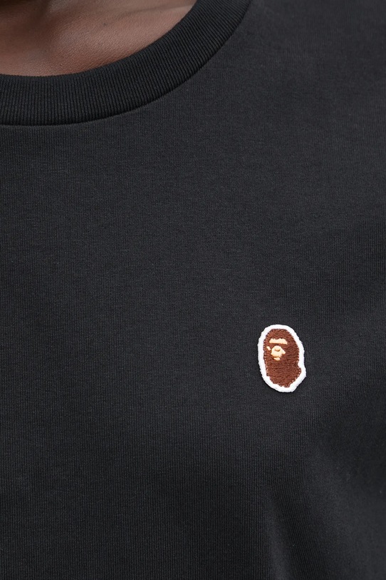 Βαμβακερό μπλουζάκι A Bathing Ape Ape Head One Point μαύρο 001TEL302061L
