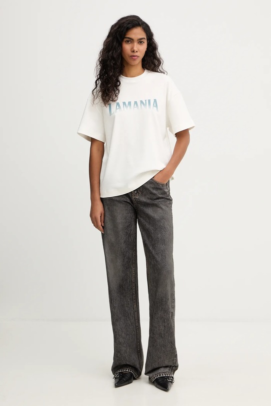 La Mania t-shirt bawełniany DEVONTE DEVONTE beżowy AW25