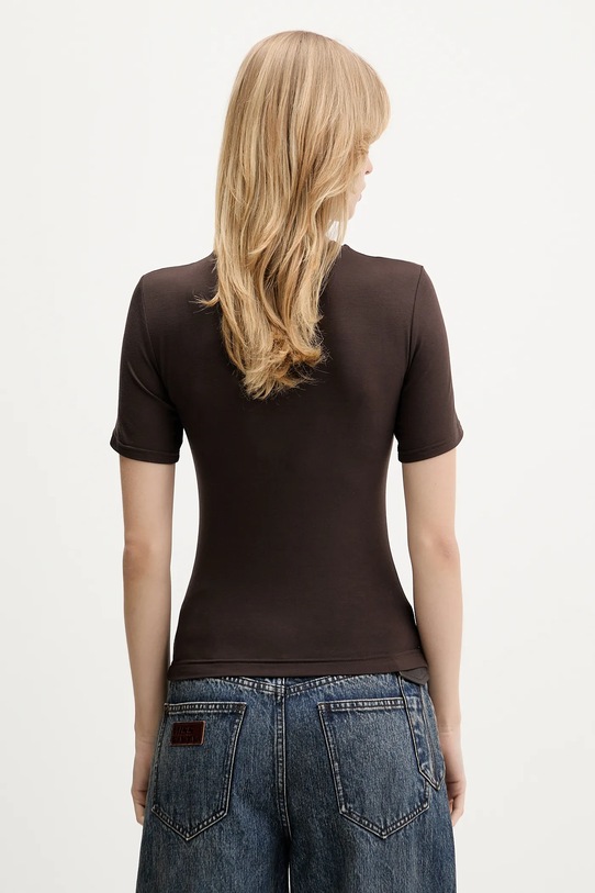 Odzież La Mania t-shirt SWING LM.SWING brązowy