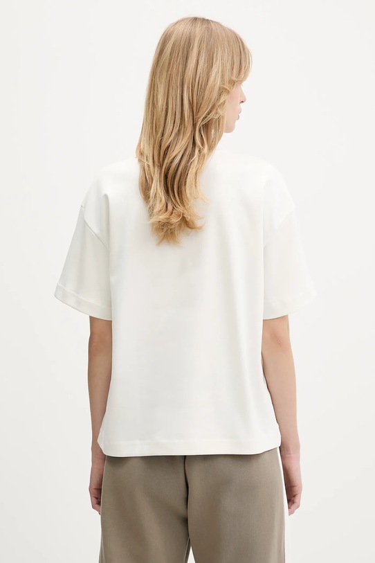 Odzież La Mania t-shirt bawełniany MARLO MARLO beżowy